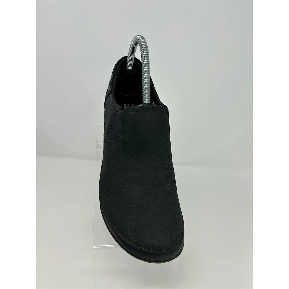 Merrell Womens Slip-On Wedge Comfort Shoes Black Elastic Gore Work Casual Size 8